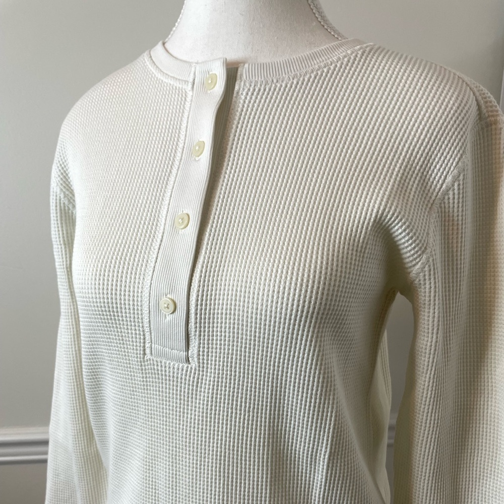 NWT Everlane The Waffle Henley Long Sleeve Top - Picture 7 of 13